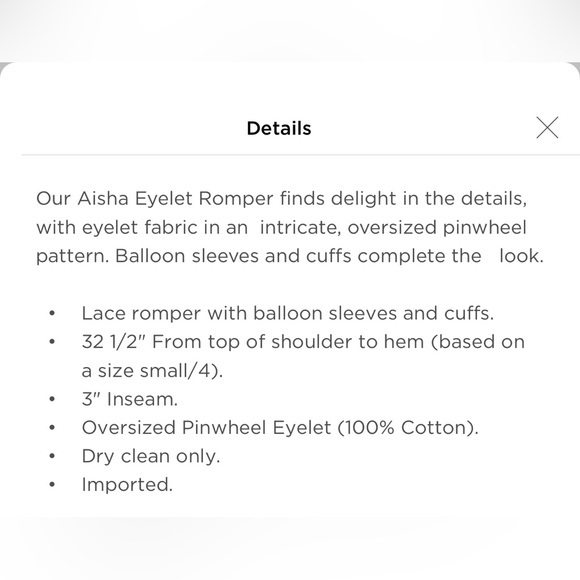 Lilly Pulitzer Aisha Eyelet Romper - Picture 2 of 9